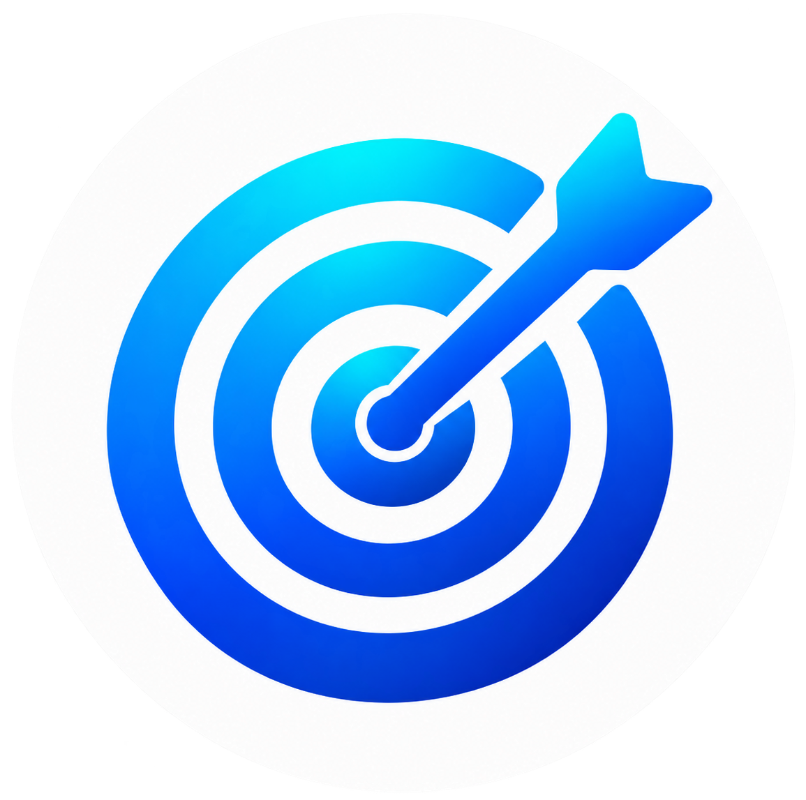 blue target dart badge