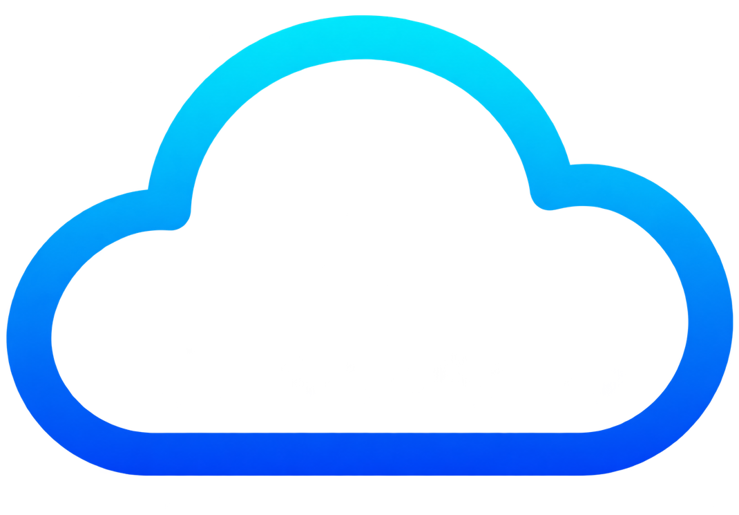 gradient cloud outline icon