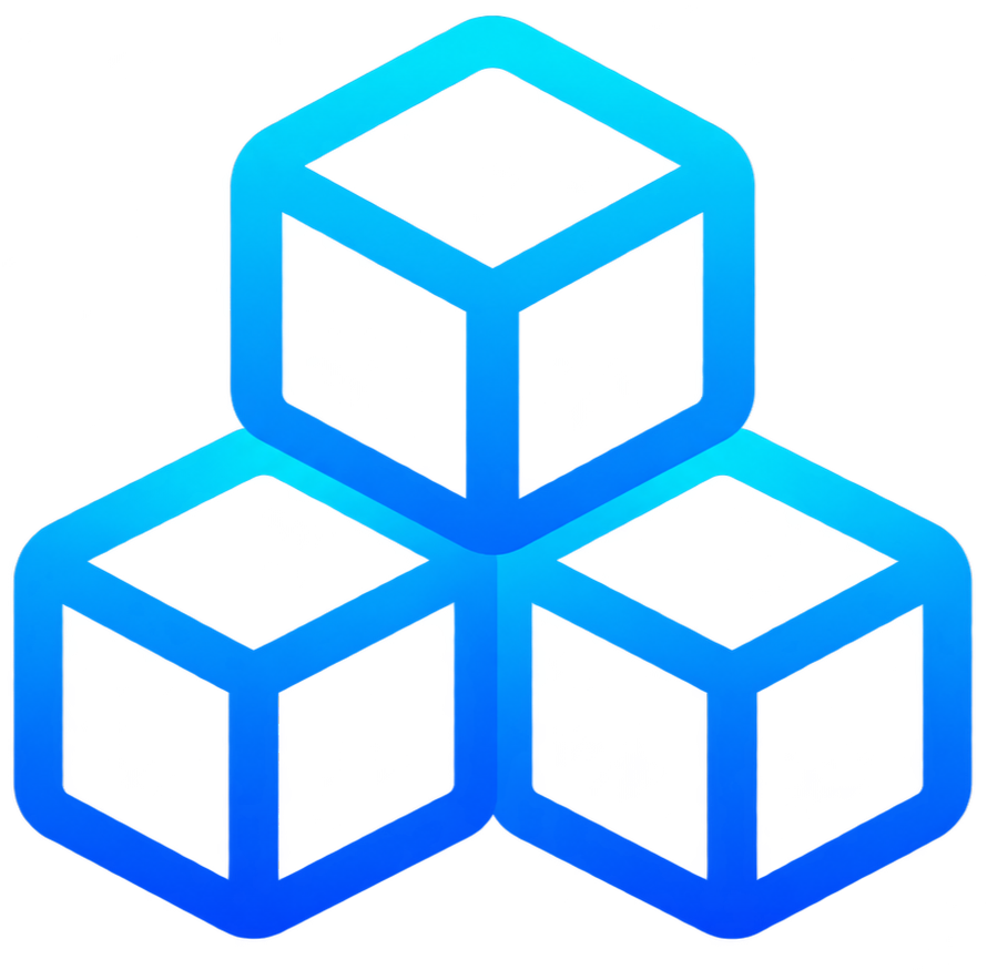 gradient isometric cube cluster