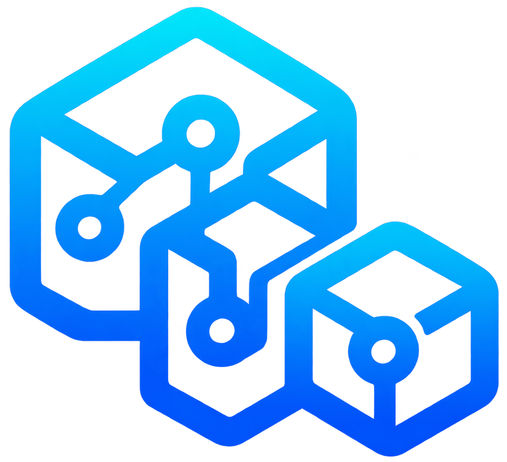 gradient network cube icon