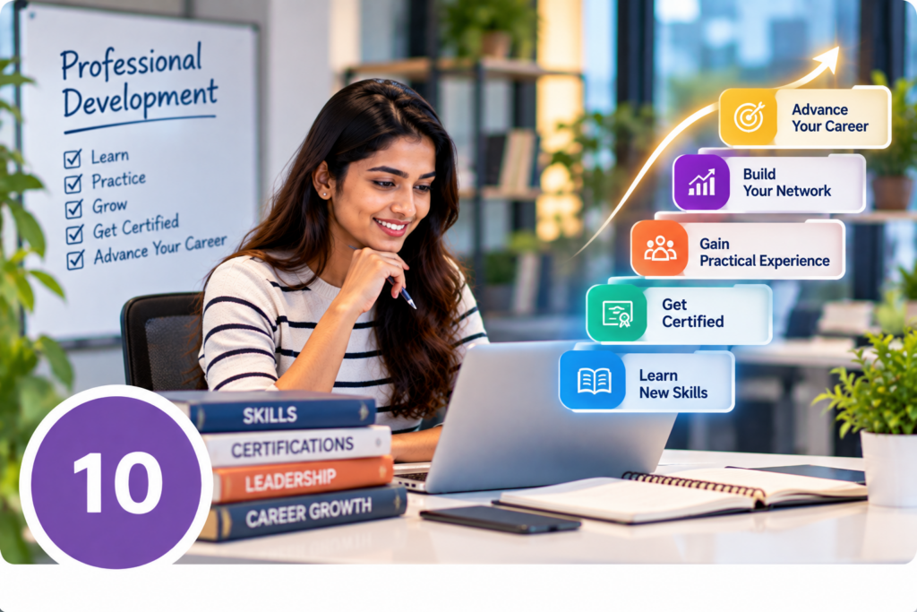 professional development career growth infographic